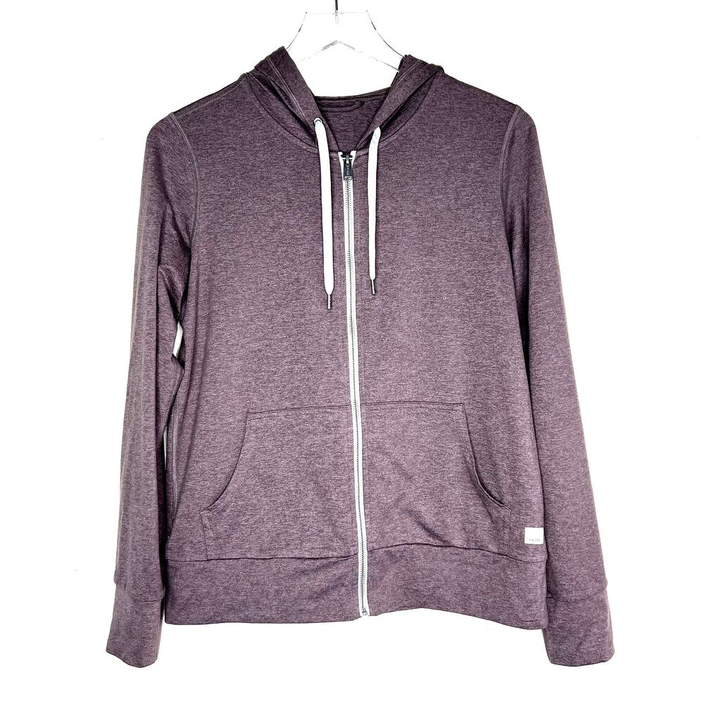Vuori Halo Performance Hoodie Zip Up Jacket Brown Women's SMALL